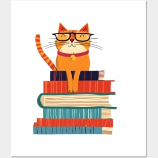 Bookish Cat Posters and Art